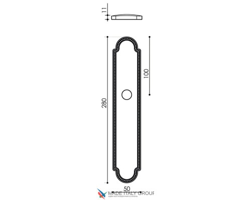 Дверная ручка Venezia CALLISTO WC-2 на планке PL98 французское золото + коричневый Дверная ручка Venezia CALLISTO WC-2 на планке PL98 французское золото + коричневый