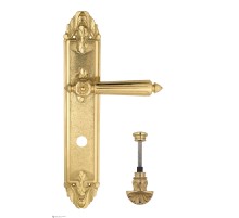 Дверная ручка Venezia CASTELLO WC-4 на планке PL90 полированная латунь