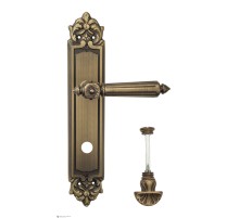 Дверная ручка Venezia CASTELLO WC-4 на планке PL96 матовая бронза