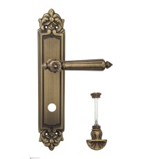 Дверная ручка Venezia CASTELLO WC-4 на планке PL96 матовая бронза