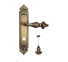 Дверная ручка Venezia LUCRECIA WC-4 на планке PL96 матовая бронза