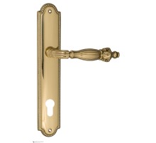 Дверная ручка Venezia OLIMPO CYL на планке PL98 полированная латунь