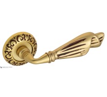 Дверная ручка Venezia OPERA D4 французское золото + коричневый