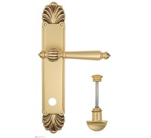 Дверная ручка Venezia PELLESTRINA WC-2 на планке PL87 французское золото + коричневый