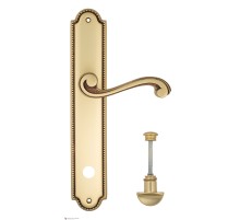 Дверная ручка Venezia VIVALDI WC-2 на планке PL98 французское золото + коричневый