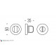 Фиксатор поворотный на круглом основании COLOMBO CD69BZG6G-OA матовая бронза