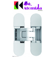KUBICA K8060 ATOMIKA SLIM DXSX, BI петля скрытая универсальная БЕЛЫЙ (60 kg)