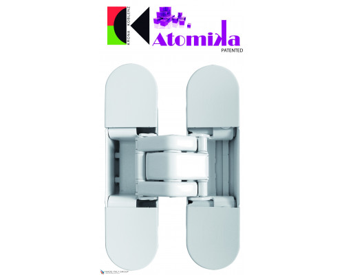 KUBICA K8060 ATOMIKA SLIM DXSX, BI петля скрытая универсальная БЕЛЫЙ (60 kg)