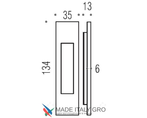 Ручка для раздвижной двери COLOMBO ID411-CM матовый хром (1шт.) Ручка для раздвижной двери COLOMBO ID411-CM матовый хром (1шт.)