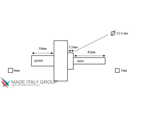 Ручка оконная Venezia IMPERO FW натуральное серебро + черный