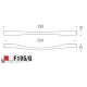 Ручка скоба модерн COLOMBO DESIGN F105G-CM матовый хром 224 мм