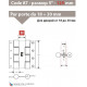 Дверная петля барная пружинная двусторонняя Fratelli Cattini (Aldeghi) CODE 87 155-30 SB мат золото