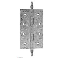 Дверная петля универсальная латунная с узором Venezia CRS012 152x89x4 полированный хром