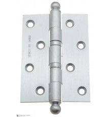 Дверная петля универсальная с круглым колпачком Fratelli Cattini CR102 102x75x3 CS матовый хром