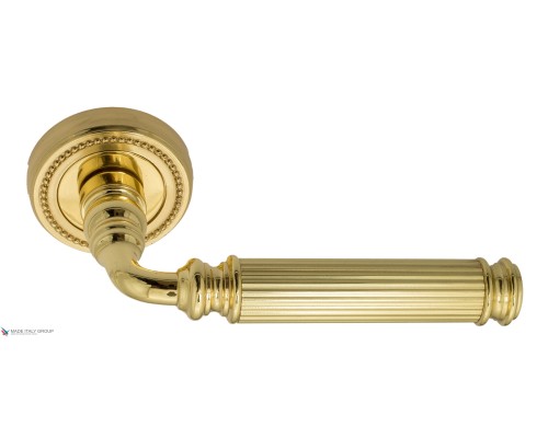 Дверная ручка на круглом основании Fratelli Cattini ENCIA D3-OLV полированная латунь