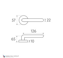 Дверная ручка на круглом основании Fratelli Cattini ENCIA D8-CS матовый хром Дверная ручка на круглом основании Fratelli Cattini ENCIA D8-CS матовый хром
