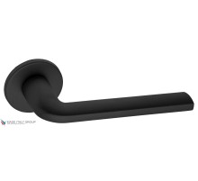 Дверная ручка на круглом основании Fratelli Cattini LINEA 7FS-NM матовый черный