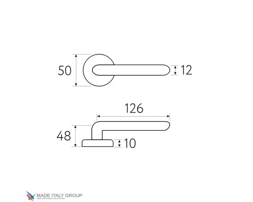 Дверная ручка на круглом основании Fratelli Cattini SHAPE 7-CS матовый хром Дверная ручка на круглом основании Fratelli Cattini SHAPE 7-CS матовый хром
