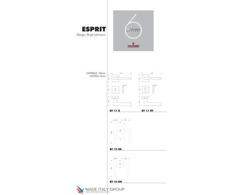 Дверная ручка на квадратном основании COLOMBO Esprit BT11RSB-CR полированный хром Дверная ручка на квадратном основании COLOMBO Esprit BT11RSB-CR полированный хром