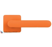 Дверная ручка на квадратном основании COLOMBO ONEQ CC21RSB-C08 матовый закат оранжевый