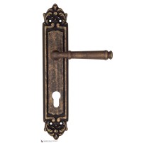 Дверная ручка на планке Fratelli Cattini FARFALLA CYL PL96-BA античная бронза