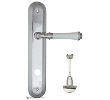 Дверная ручка на планке Fratelli Cattini GRACIA CERAMICA BIANCO WC-2 PL288-CR полированный хром
