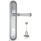 Дверная ручка на планке Fratelli Cattini GRACIA CERAMICA BIANCO WC-2 PL288-CR полированный хром