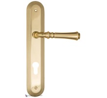 Дверная ручка на планке Fratelli Cattini GRACIA CYL PL288-OLV полированная латунь