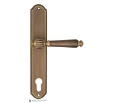 Дверная ручка на планке Fratelli Cattini MARANI CYL PL02-BY матовая бронза