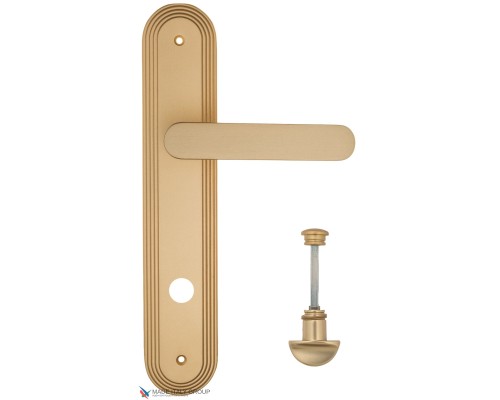 Дверная ручка на планке Fratelli Cattini PIPPA WC-2 PL288-BS матовая латунь Дверная ручка на планке Fratelli Cattini PIPPA WC-2 PL288-BS матовая латунь
