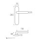 Дверная ручка на планке Fratelli Cattini PIPPA WC-2 PL288-BS матовая латунь