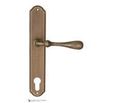 Дверная ручка на планке Fratelli Cattini RETRO CYL PL02-BY матовая бронза