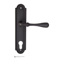 Дверная ручка на планке Fratelli Cattini RETRO CYL PL248-NM матовый черный Дверная ручка на планке Fratelli Cattini RETRO CYL PL248-NM матовый черный