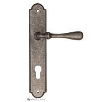 Дверная ручка на планке Fratelli Cattini RETRO CYL PL257-IA античное серебро