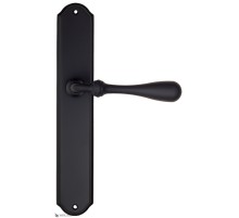 Дверная ручка на планке Fratelli Cattini RETRO PL02-NM матовый черный