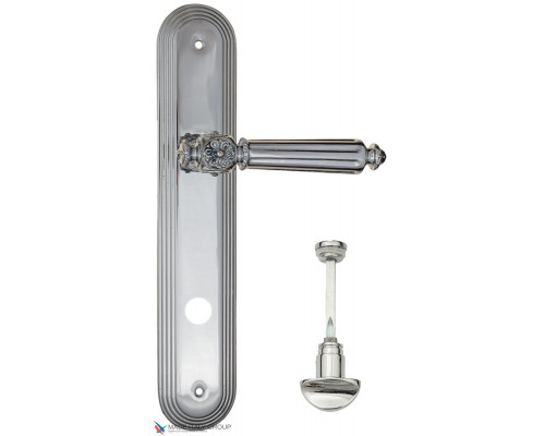 Дверная ручка на планке Fratelli Cattini TORCELLO WC-2 PL288-CR полированный хром Дверная ручка на планке Fratelli Cattini TORCELLO WC-2 PL288-CR полированный хром