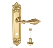 Дверная ручка Venezia ANAFESTO WC-2 на планке PL96 полированная латунь