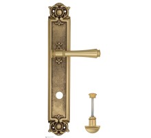 Дверная ручка Venezia CALLISTO WC-2 на планке PL97 французское золото + коричневый