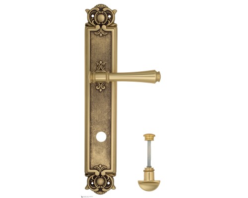 Дверная ручка Venezia CALLISTO WC-2 на планке PL97 французское золото + коричневый Дверная ручка Venezia CALLISTO WC-2 на планке PL97 французское золото + коричневый