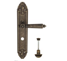 Дверная ручка Venezia CASTELLO WC-2 на планке PL90 античная бронза