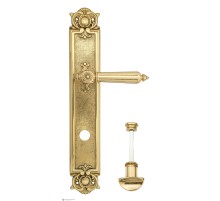 Дверная ручка Venezia CASTELLO WC-2 на планке PL97 полированная латунь