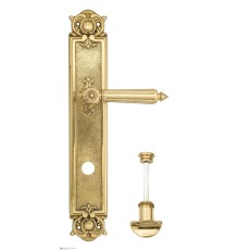 Дверная ручка Venezia CASTELLO WC-2 на планке PL97 полированная латунь