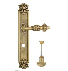 Дверная ручка Venezia LUCRECIA WC-2 на планке PL97 французское золото + коричневый