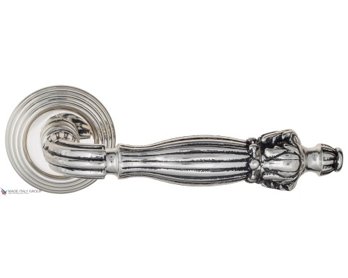 Дверная ручка Venezia OLIMPO D8 натуральное серебро + черный Дверная ручка Venezia OLIMPO D8 натуральное серебро + черный