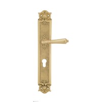 Дверная ручка Venezia VIGNOLE CYL на планке PL97 полированная латунь