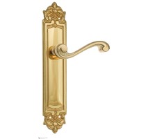 Дверная ручка Venezia VIVALDI на планке PL96 полированная латунь