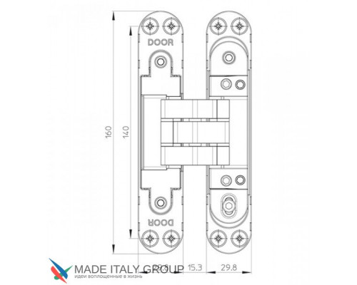 KUBICA 7080 DXSX, CL универсальная петля, цвет ХРОМ (100 kg) KUBICA 7080 DXSX, CL универсальная петля, цвет ХРОМ (100 kg)