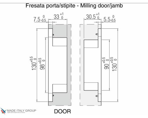 KUBICA HYBRID K6380 38CM CS петля скрытая универсальная асимметричная, цвет МАТОВЫЙ ХРОМ (80 kg)