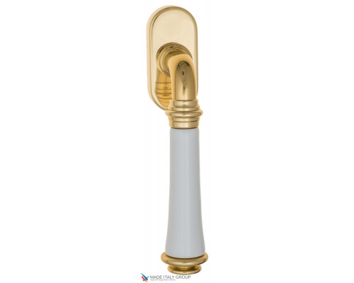 Ручка оконная Fratelli Cattini GRACIA CERAMICA BIANCO FW 7-OLV полированная латунь Ручка оконная Fratelli Cattini GRACIA CERAMICA BIANCO FW 7-OLV полированная латунь