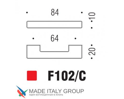Ручка скоба модерн COLOMBO DESIGN F102C-CR полированный хром 64 мм Ручка скоба модерн COLOMBO DESIGN F102C-CR полированный хром 64 мм